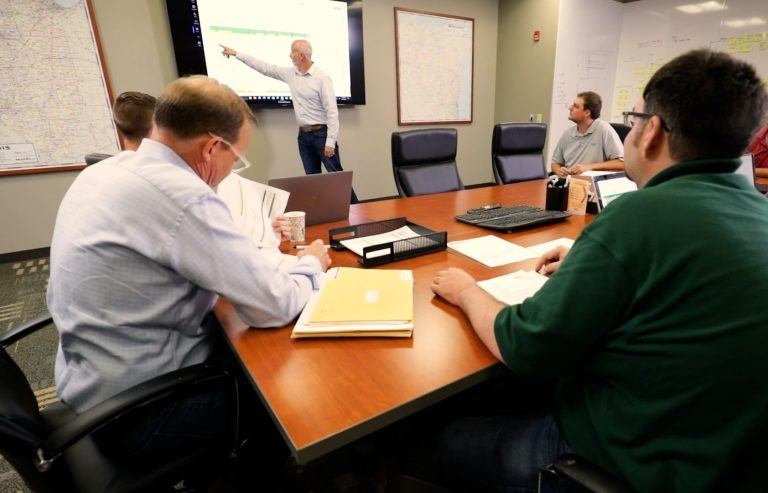 People looking at a presenation