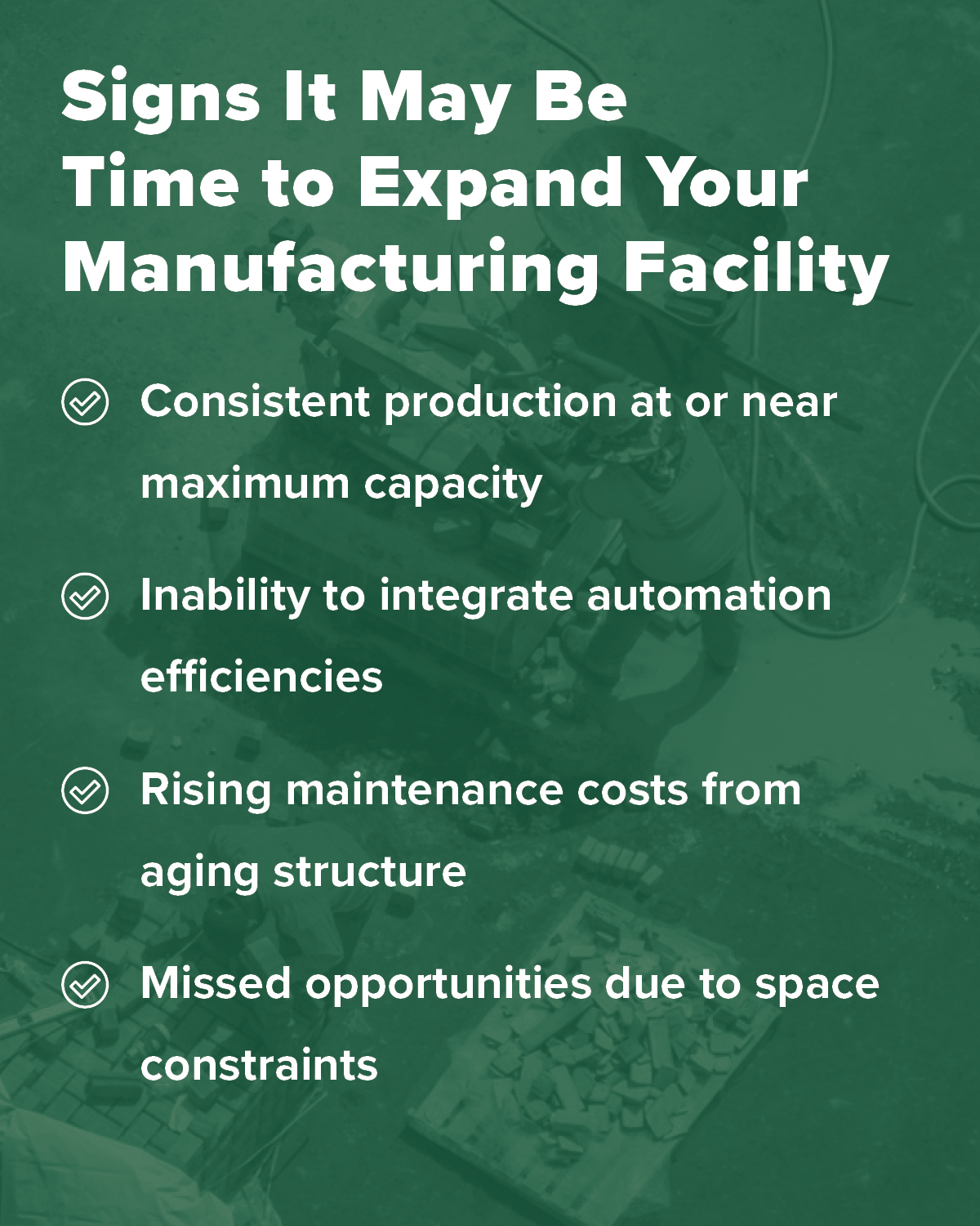 Facility Expansion Evaluation Considerations